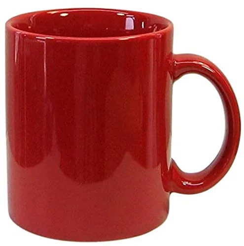 Red Printed Ceramic Mug